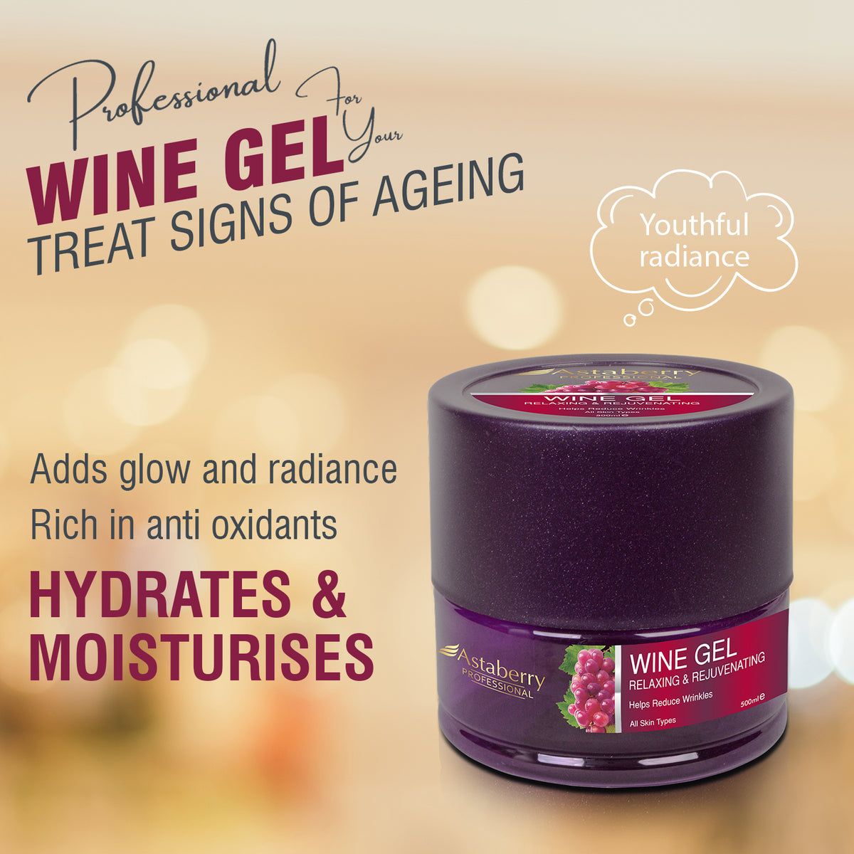 Red Wine Gel Face Gel AntiAging Gel Astaberry