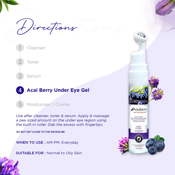 How to Use Acai Berry Under Eye Gel with Bakuchiol Extract