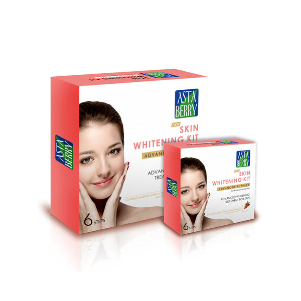 Skin Whitening Facial Kit | 6 Steps 12 Pouch Set