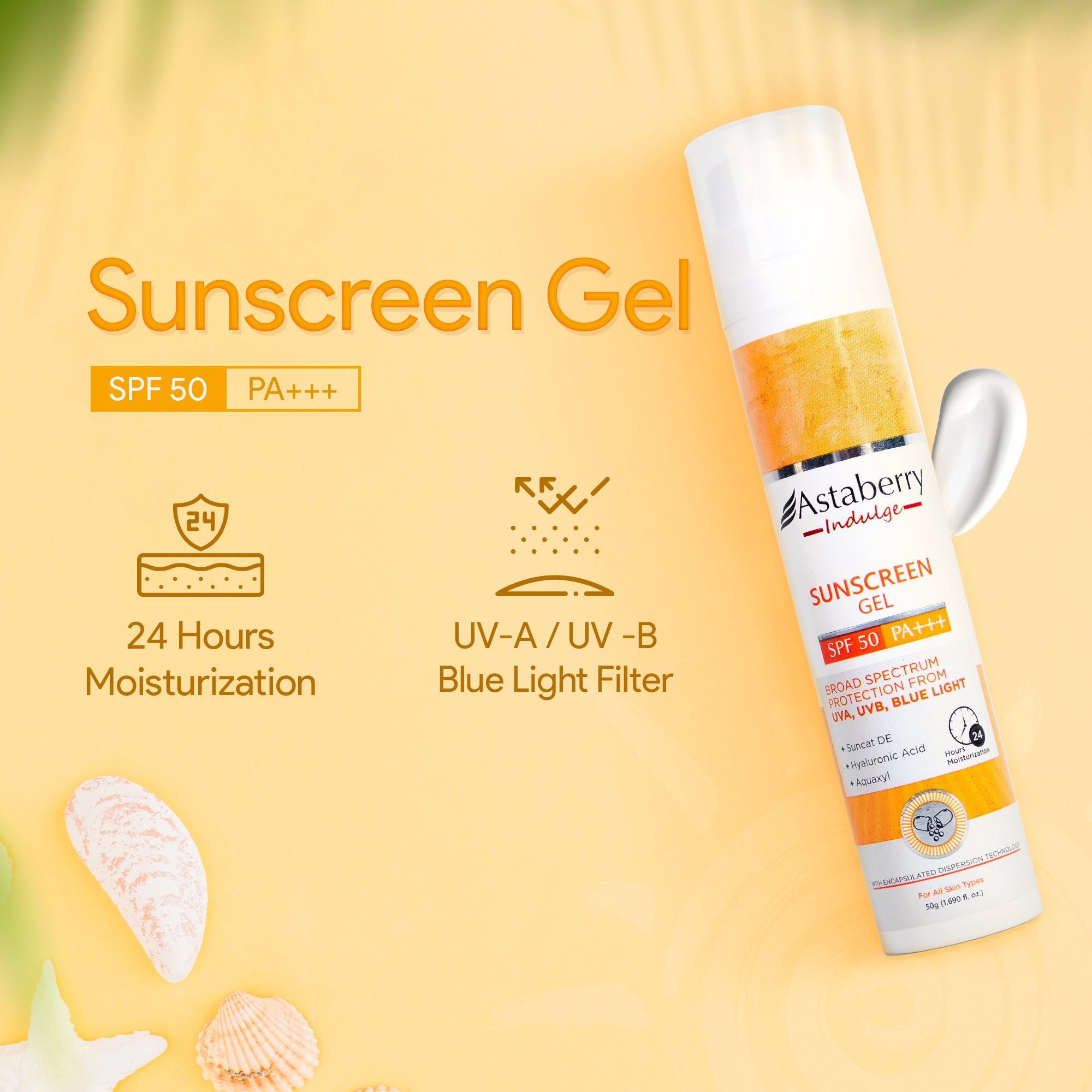 Gel Based Sunscreen SPF 50 | Best Sunscreen For All Skin Types – Astaberry