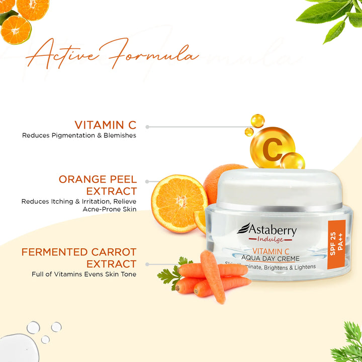 Active formula of Vitamin C Aqua Day Cream SPF 25