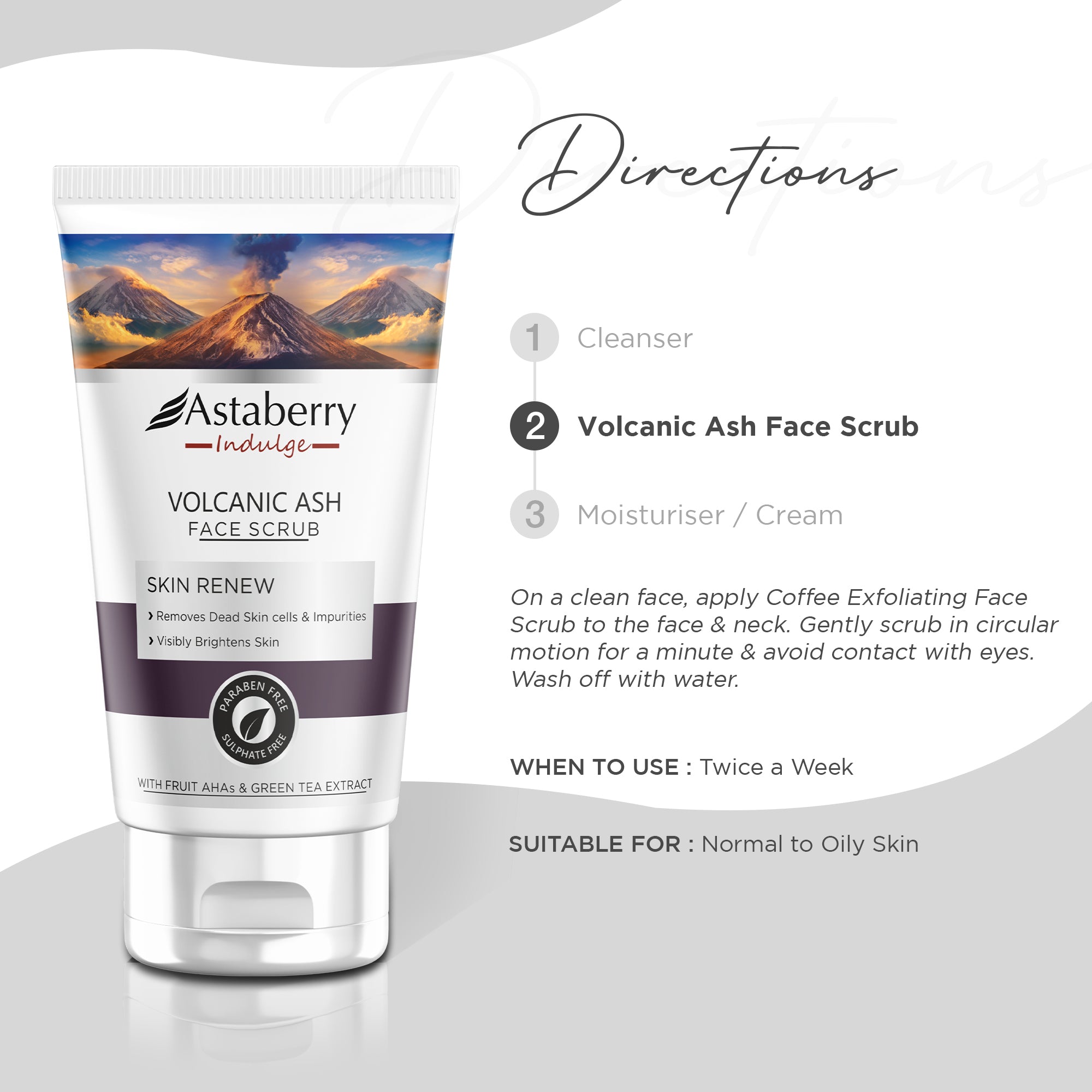 Buy Volcanic Ash Face Scrub online Best for All Skin Types Astaberry